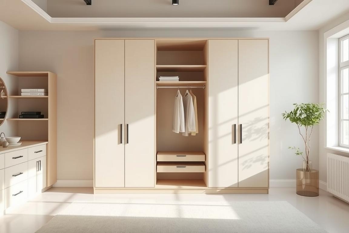 Ein Bild von einem minimalistischen Kleiderschrank