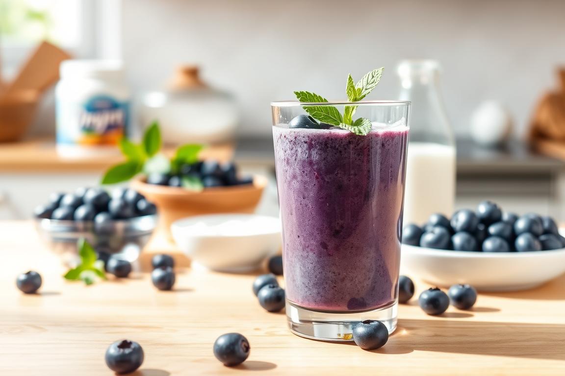 Blaubeer-Protein-Smoothie Rezept