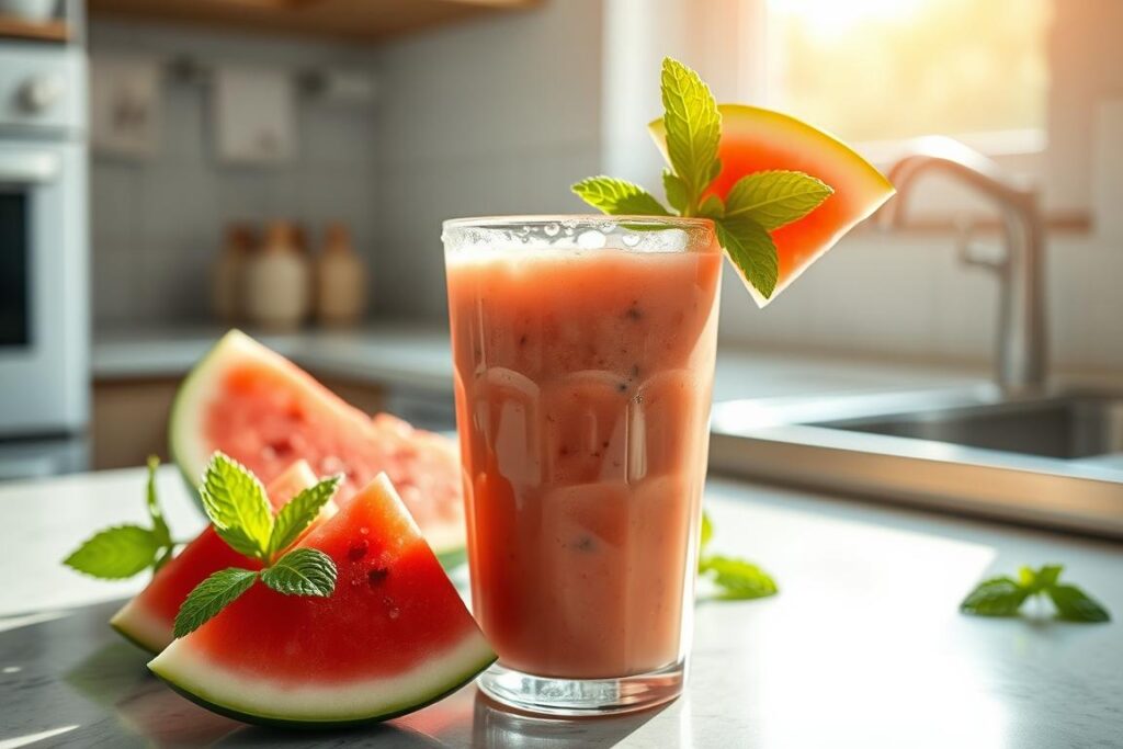 Wassermelonen-Minz-Smoothie Zubereitung